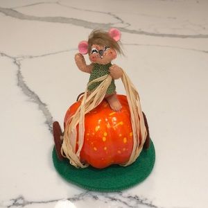 Annalee Pumpkin Cart Mouse 🎃